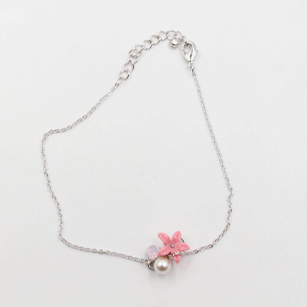 خلحال ورده ملون خلخال متوفر 2 لون وردي فضي