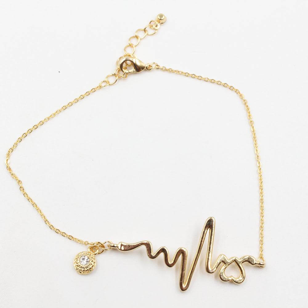 خلحال نبض القلب خلخال متوفر 2 لون ذهبي