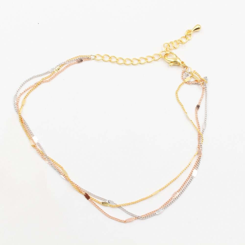 خلحال طبقات ناعم خلخال متوفر 1 لون ملون