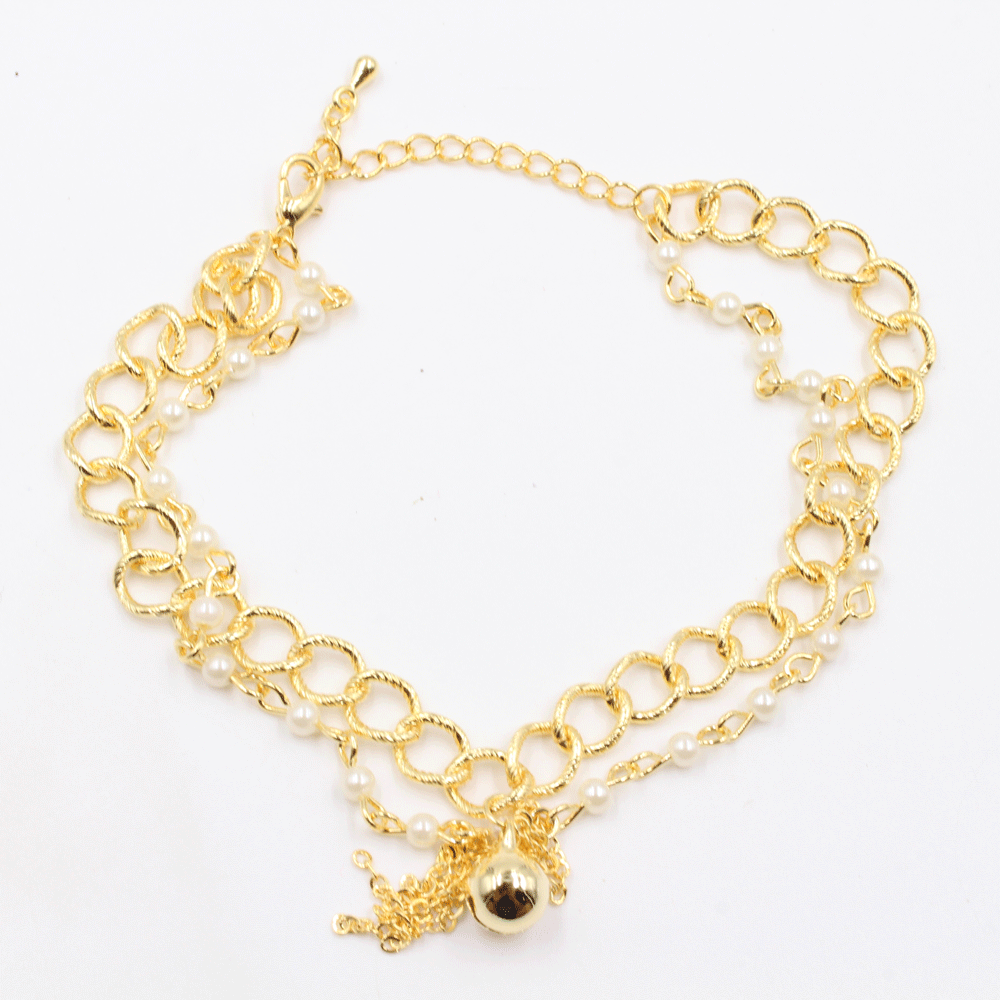 خلخال بيرلز خلخال متوفر 2 لون ذهبي