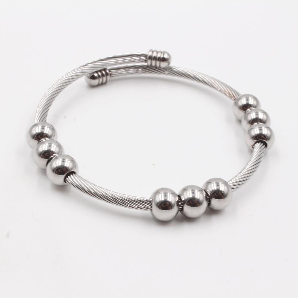 اسواره ستانلس ستيل معدنيه اسواره متوفر 2 لون فضي