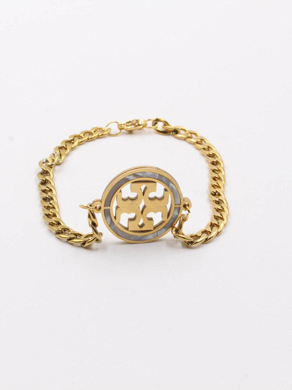 اسواره توري بورش سيركل شيل لوقو اسواره tory burch ذهبي