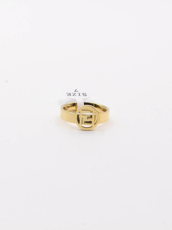 خاتم فندي سيركل لوقو خواتم fendi ذهبي 6