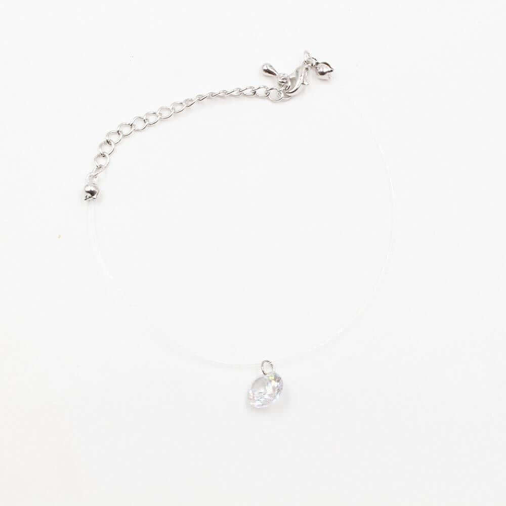 اسواره خيط شفاف بفص اسواره متوفر 2 لون فضي