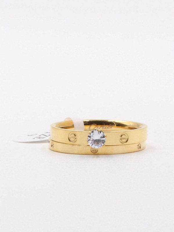 خاتم كارتير دبلة وخاتم خواتم CARTIER ذهبي 6