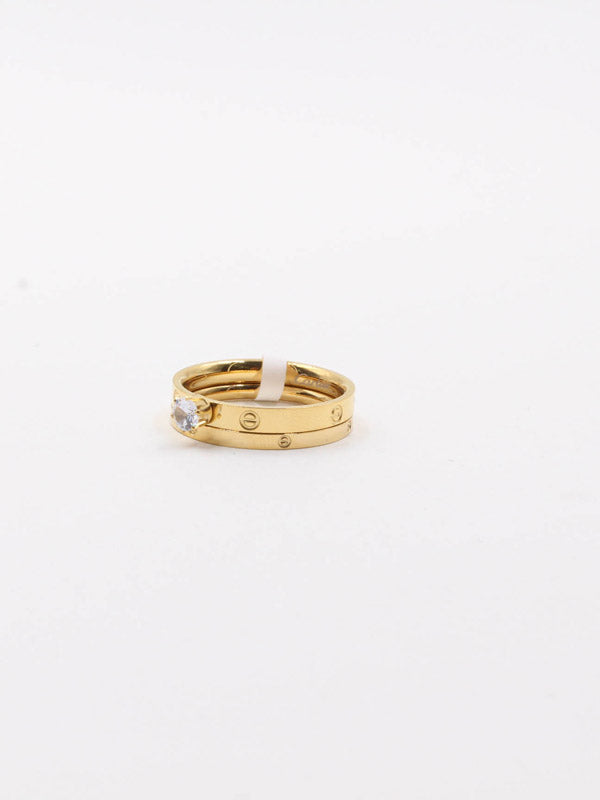 خاتم كارتير دبلة وخاتم خواتم CARTIER ذهبي 8