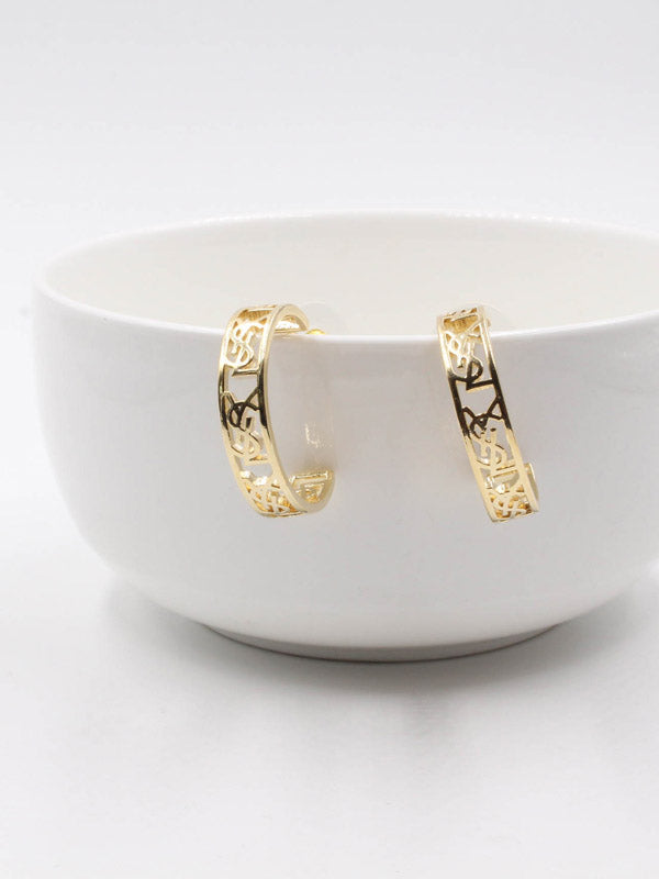 حلق ايف سان لوران مدور حلق ysl