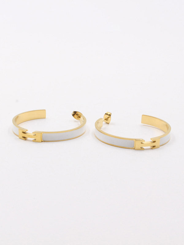 حلق هيرمز مدور كبير حلق HERMES