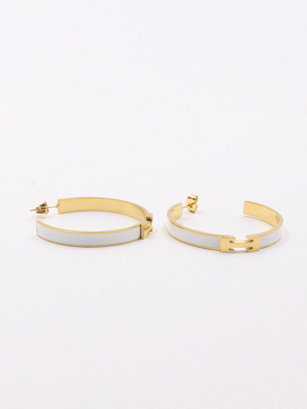 حلق هيرمز مدور كبير حلق HERMES