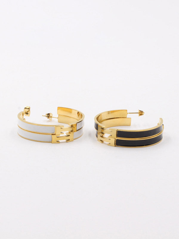 حلق هيرمز مدور كبير حلق HERMES