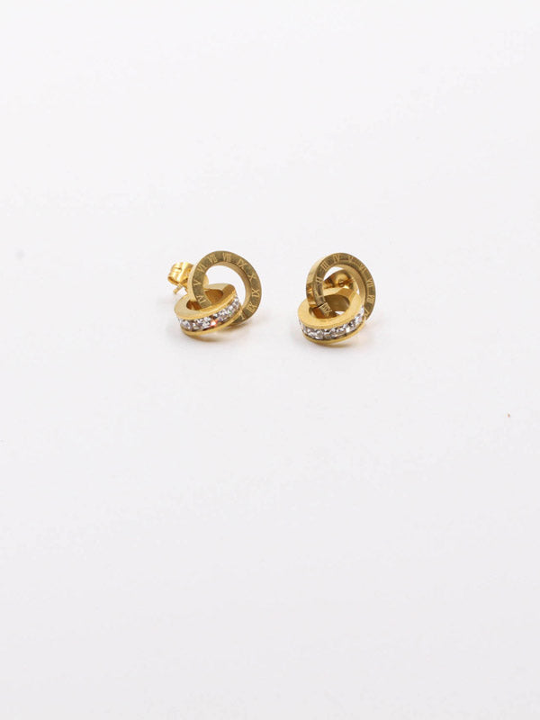 حلق كارتير كيوبك اند سيركل حلق CARTIER ذهبي