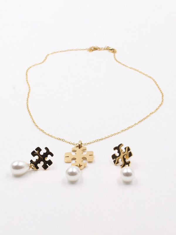 طقم توري بورش لولو بيرل اطقم tory burch ذهبي