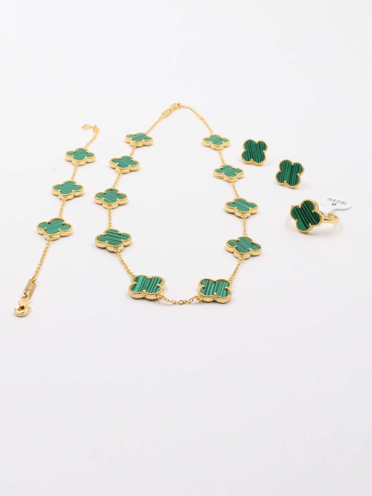 طقم فان كليف 10 وردات 4 قطع اطقم van cleef أخضر 6