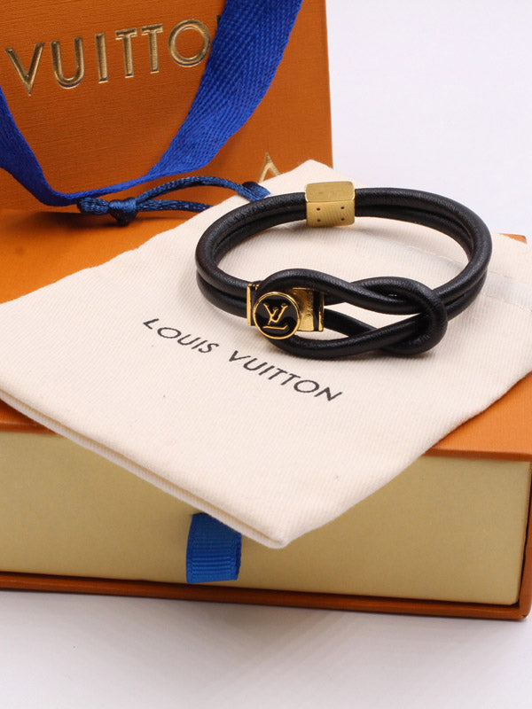 اسوارة لويس فيتون بلاك ليذر اسواره louis vuitton ذهبي
