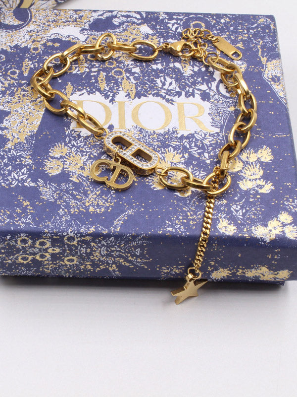 اسوارة ديور سي دي ناعمه ذهبية اسواره dior