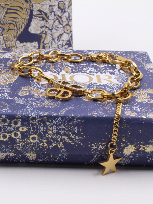 اسوارة ديور سي دي ناعمه ذهبية اسواره dior ذهبي