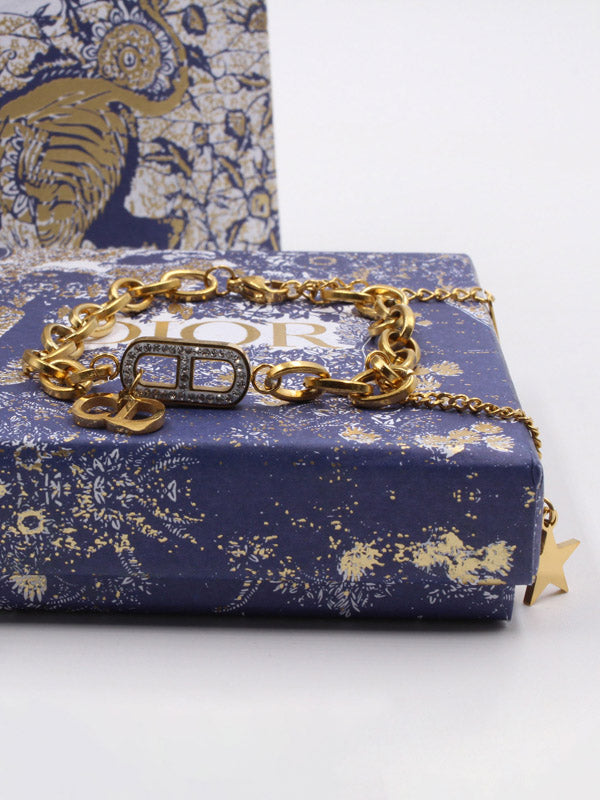 اسوارة ديور سي دي ناعمه ذهبية اسواره dior