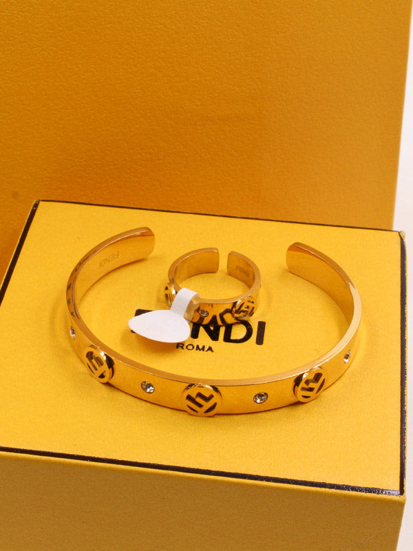 اسوارة وخاتم فندي فري سايز اسواره fendi