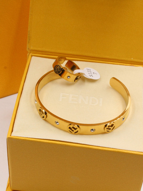 اسوارة وخاتم فندي فري سايز اسواره fendi