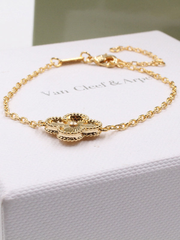 اسوارة فان كليف وردة ذهبية اسواره van cleef ذهبي