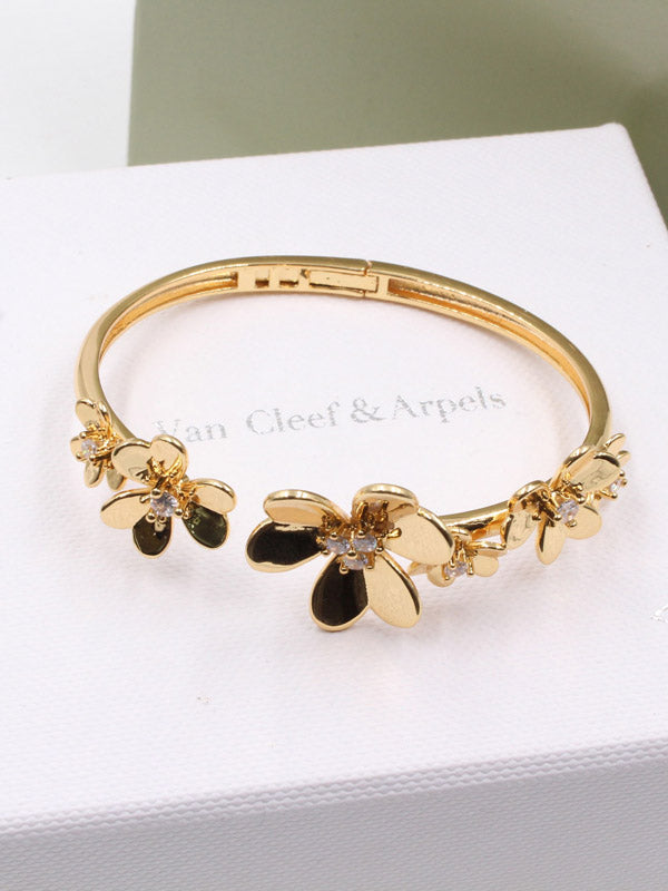 اسوارة فان كليف ملتي فلاورز ذهبي اسواره van cleef