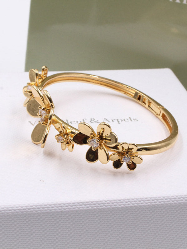 اسوارة فان كليف ملتي فلاورز ذهبي اسواره van cleef