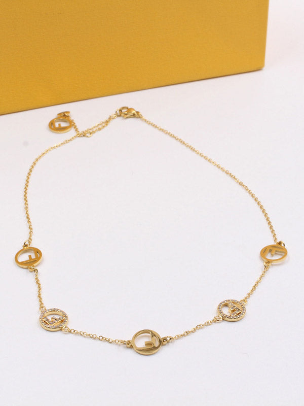 سلسال عقد ديور ناعم زركون سلسال dior ذهبي