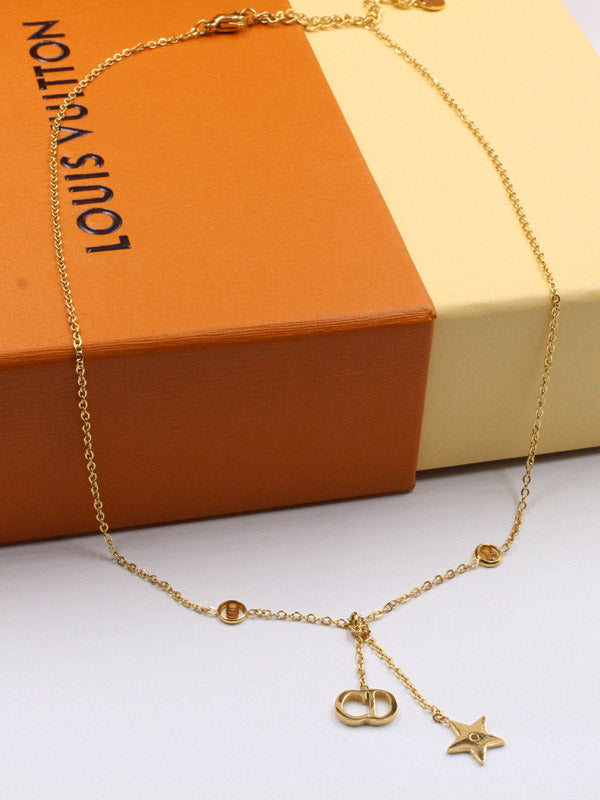 سلسال ديور ستار ناعم ذهبي سلسال dior ذهبي