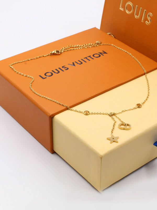 سلسال ديور ستار ناعم ذهبي سلسال dior