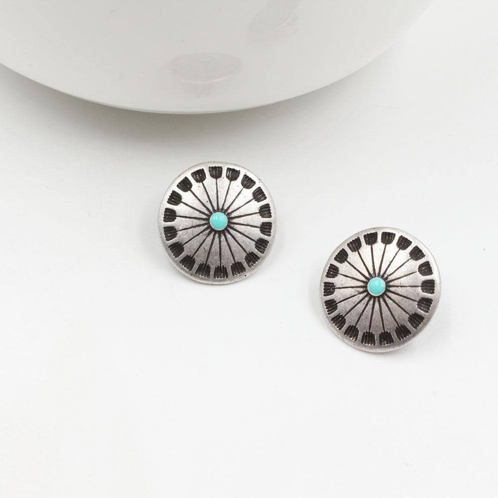 حلق كوري انتيك كبير حلق متوفر 1 لون فضي