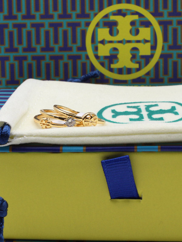 مجموعة خواتم توري بورش ذهبي خواتم tory burch