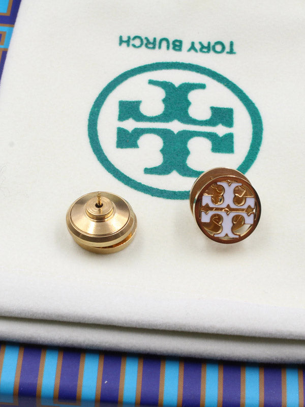 حلق توري بورش وايت ميتال حلق tory burch