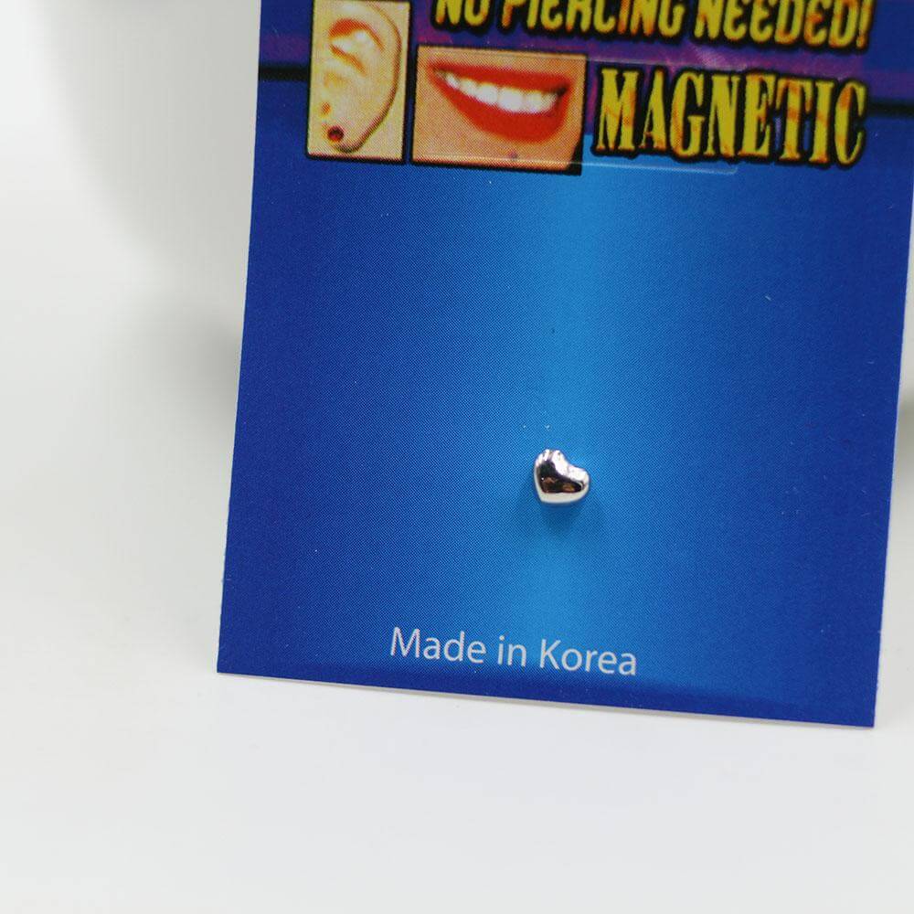 زمام مغناطيس معدني قلب زمام متوفر 2 لون فضي