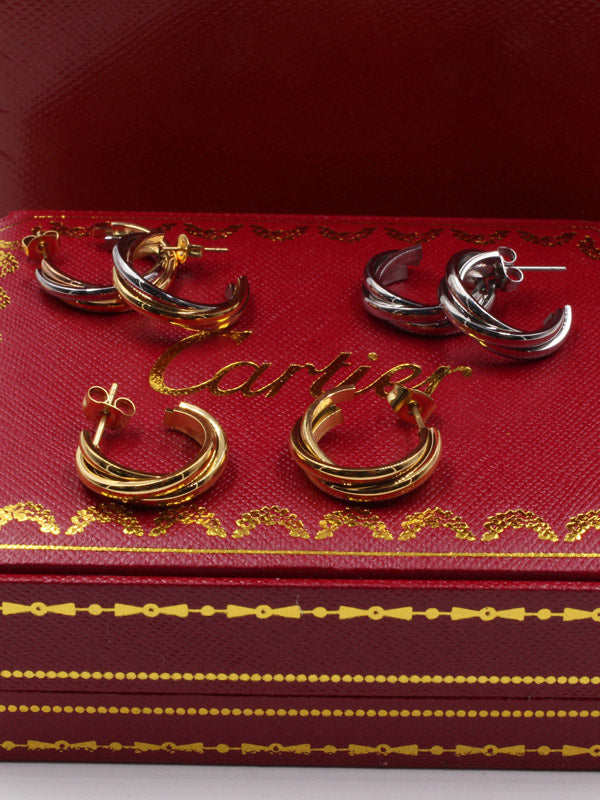 حلق كارتير مدور ستنلس ستيل حلق CARTIER