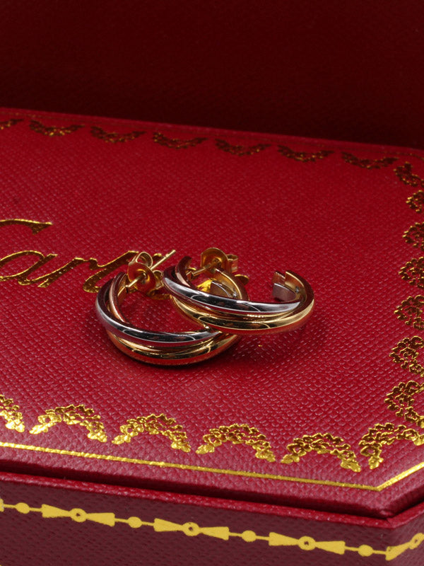 حلق كارتير مدور ستنلس ستيل حلق CARTIER