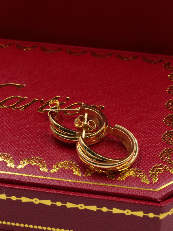 حلق كارتير مدور ستنلس ستيل حلق CARTIER