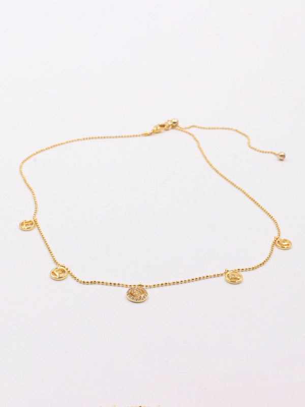 تشوكر فندي ناعم زركون سلسال fendi ذهبي