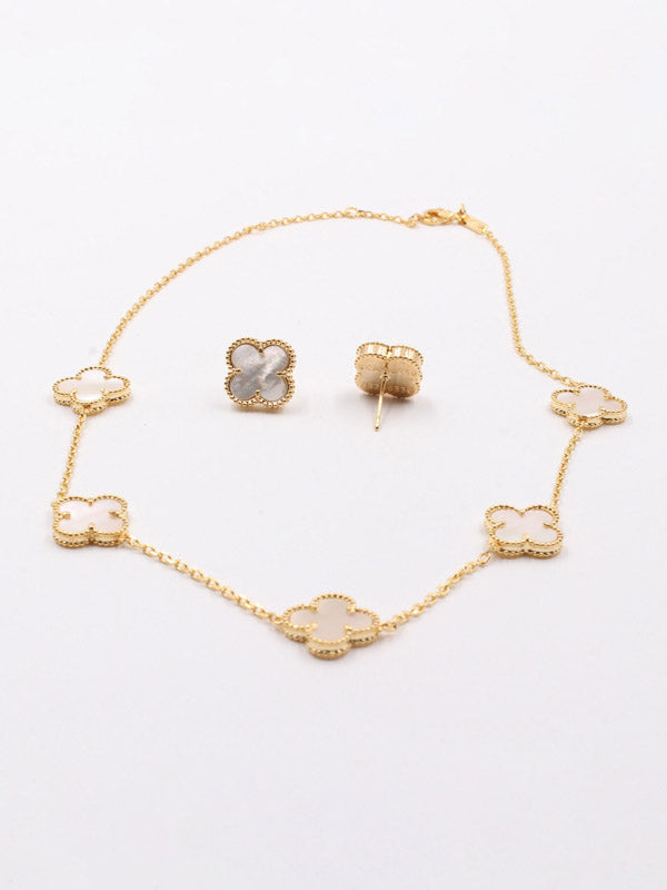 طقم فان كليف شيل 2 قطع اطقم van cleef ابيض