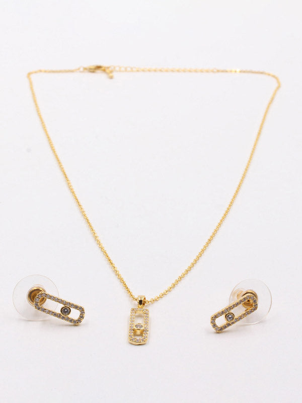 طقم ميسيكا للاطفال زركون 2 قطع اطقم messika ذهبي