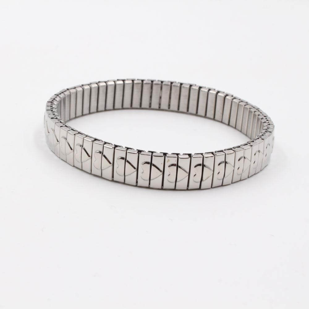 اسوارة نومنيشن ستانلس ستيل اسواره nomination قلب فضي