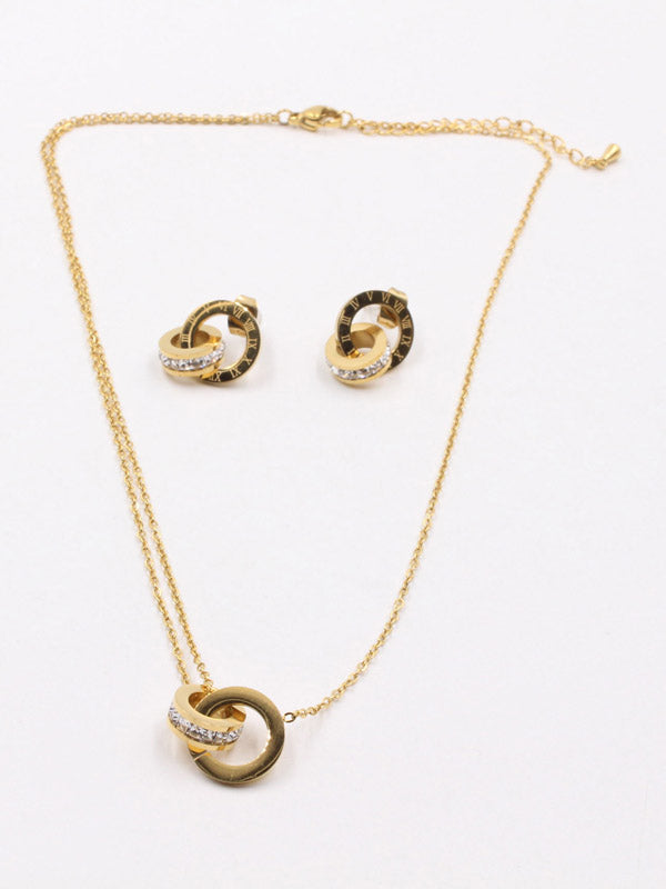 طقم بولغاري ذهبي مدور اطقم bvlgari ذهبي