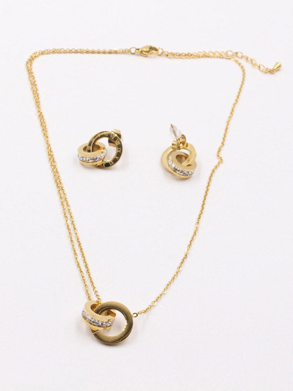 طقم بولغاري ذهبي مدور اطقم bvlgari