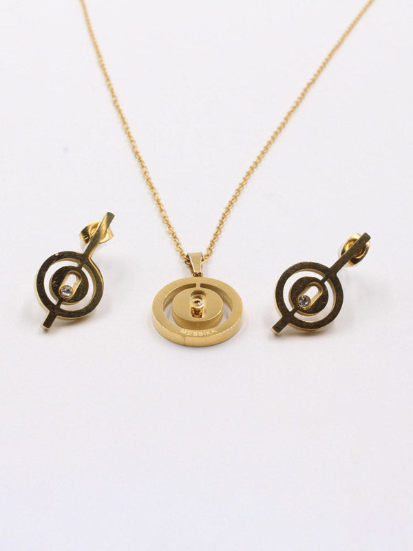 طقم ميسيكا ذهبي مدور اطقم messika