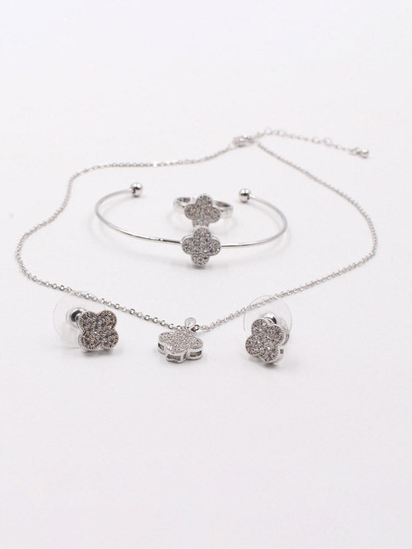 طقم فان كليف للاطفال زركون 4 قطع اطقم van cleef