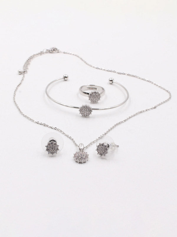 طقم مدور للاطفال زركون 4 قطع اطقم jewel