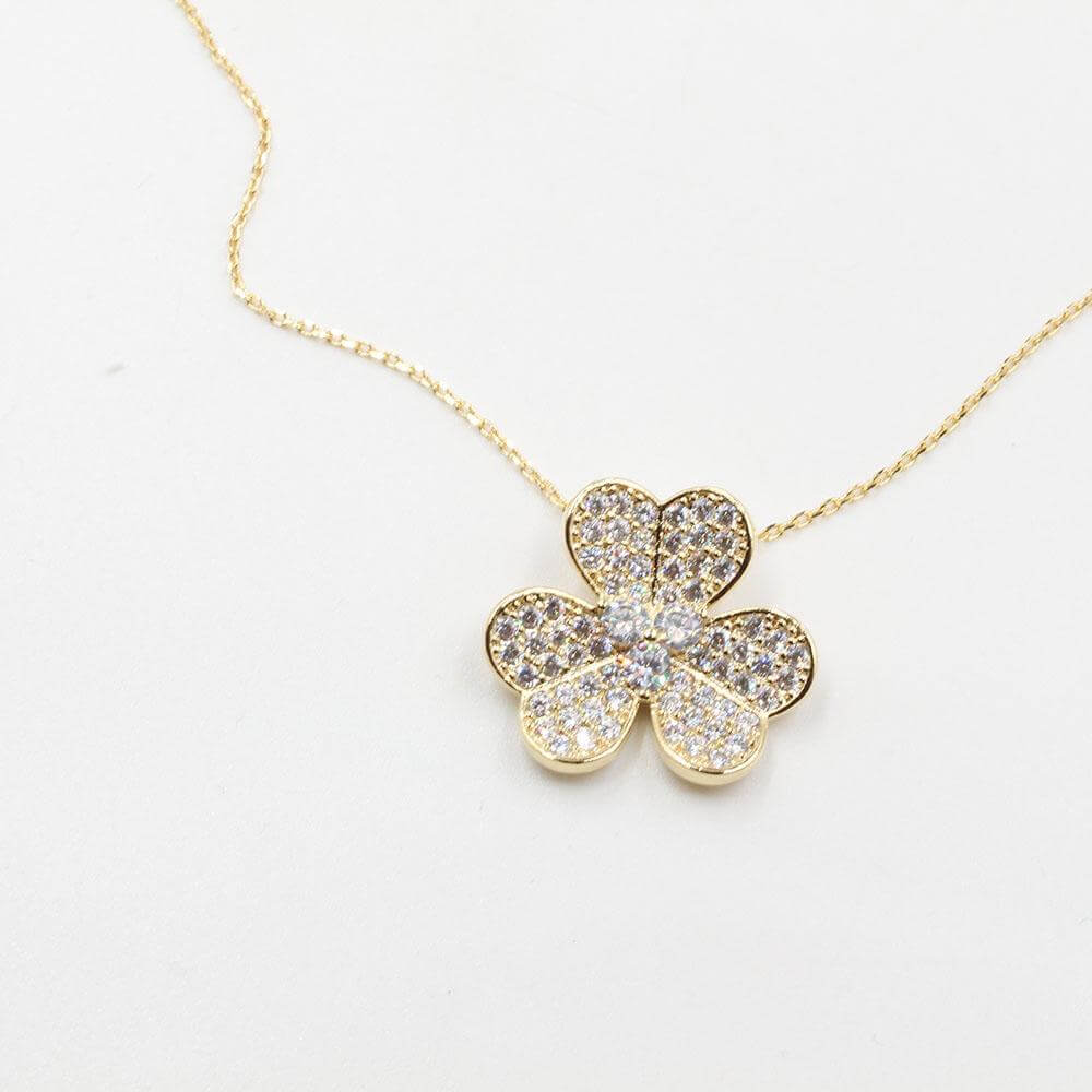 سلسال فان كليف ورده زركون سلسال van cleef ذهبي