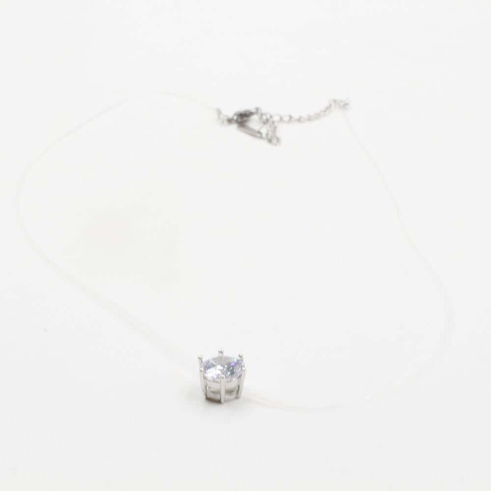 سلسال شفاف مدور زركون سلسال متوفر 2 لون فضي