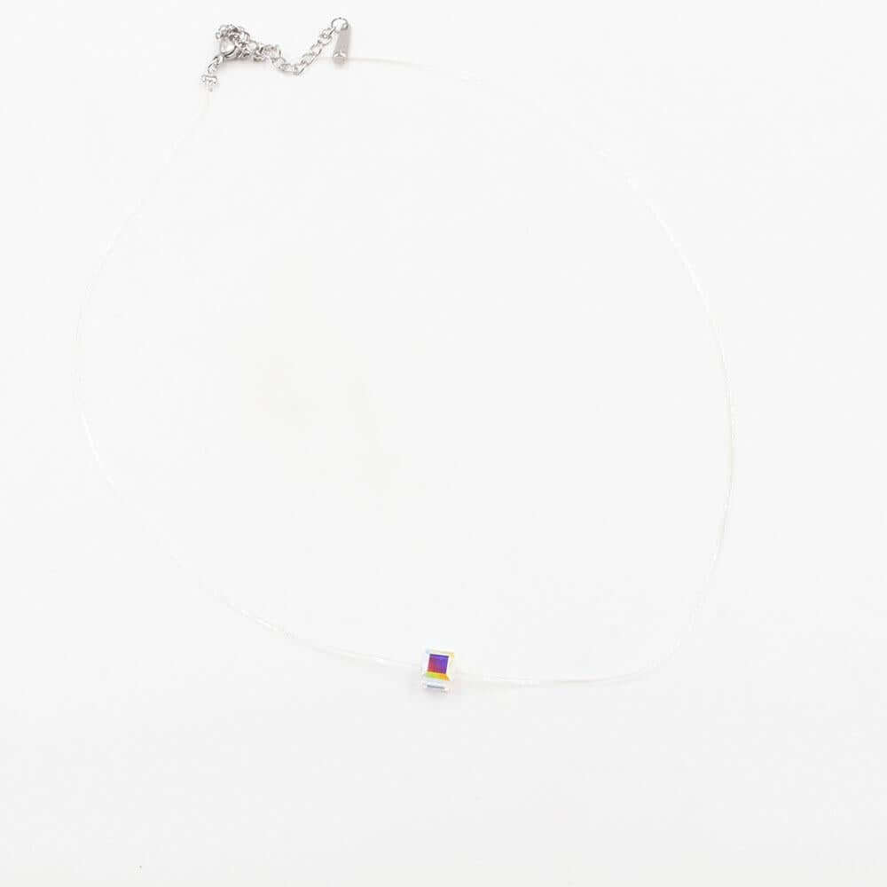 سلسال شفاف سوارفسكي سلسال متوفر 1 لون فضي