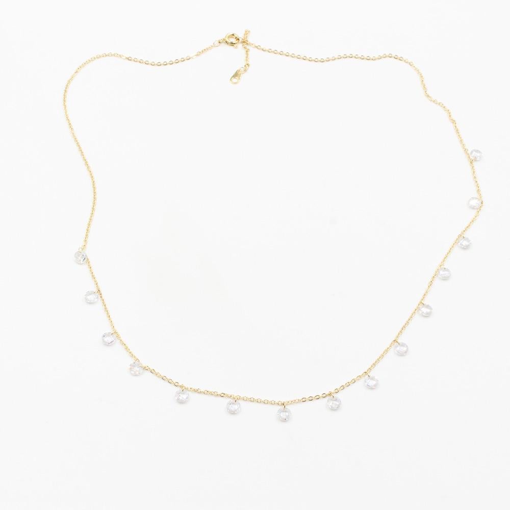 عقد زركون ناعم سلسال متوفر 2 لون