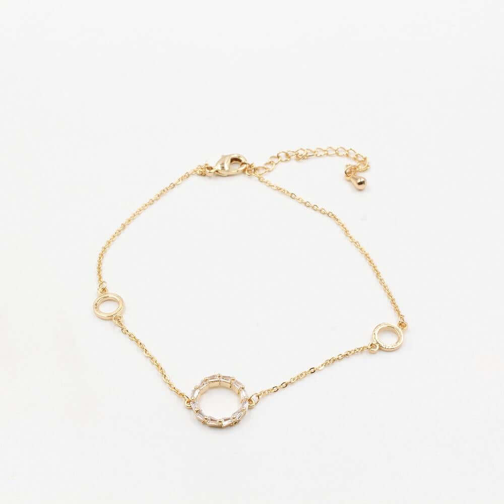 خلخال كيوبك ستون خلاخل متوفر 2 لون ذهبي